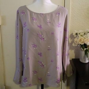 Ann Taylor women's light purple blouse
